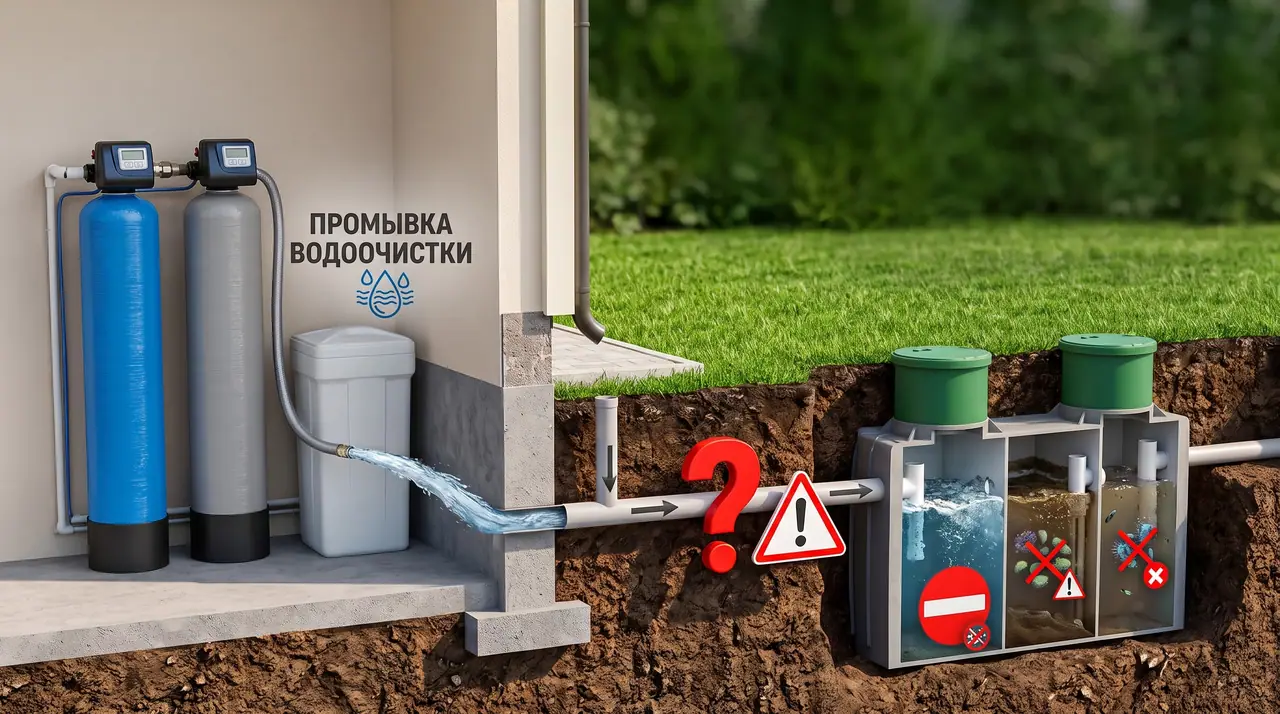 Можно ли сбрасывать промывку водоочистки в септик